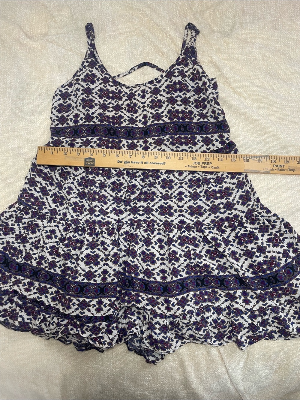 Brandy Melville Purple and White Floral Mini Dress one size - Picture 8 of 10